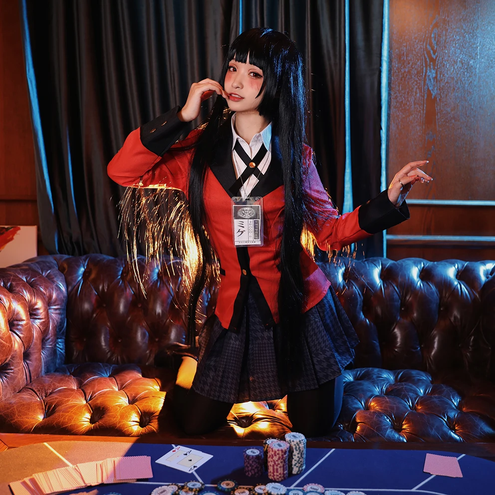 Anime Cosplay Yumeko - Costume Cosplay Jabami Yumeko Kakegurui: Uniforme