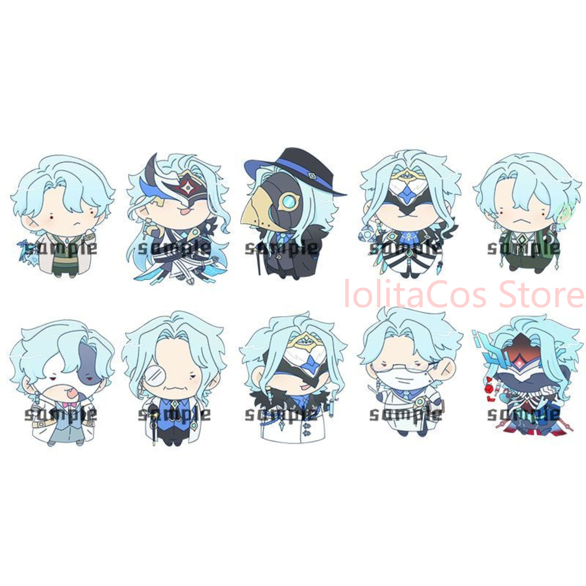 Anime Cosplay Kawaii - Set di 10 Statuette in Acrilico