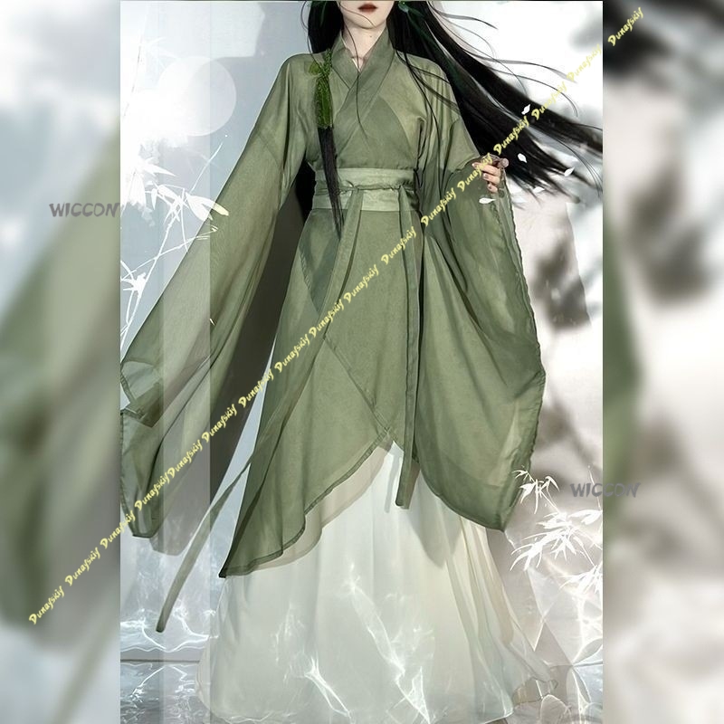 Anime Cosplay Girl With Black Hair - Costume cosplay cinese Hanfu a maniche