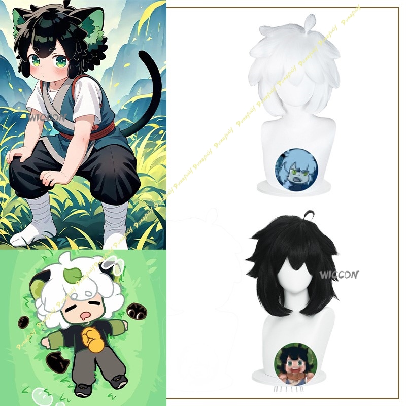 Anime Cosplay Girl With Black Hair - Luo Xiaohei Costumi Cosplay Parrucche Nero