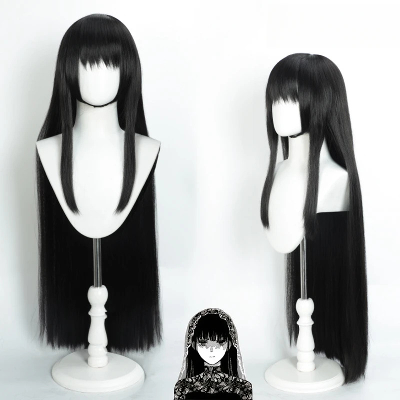 Anime Cosplay Girl With Black Hair - qq28LQOsaragi Parrucca Gotica Taro Anime SAKAMOTO