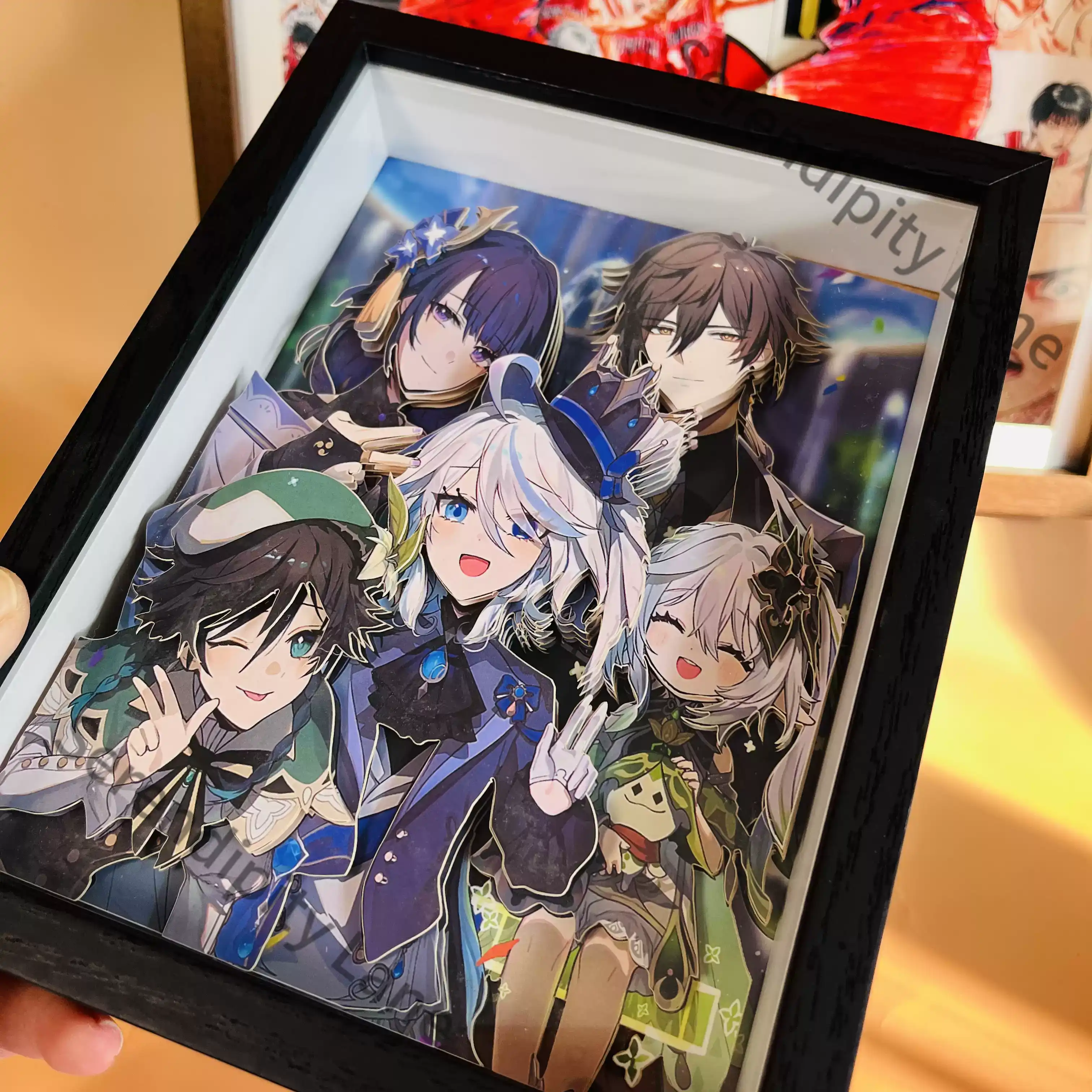 Anime Cosplay Wallpaper - Cornice Fotografica 3D in Carta per