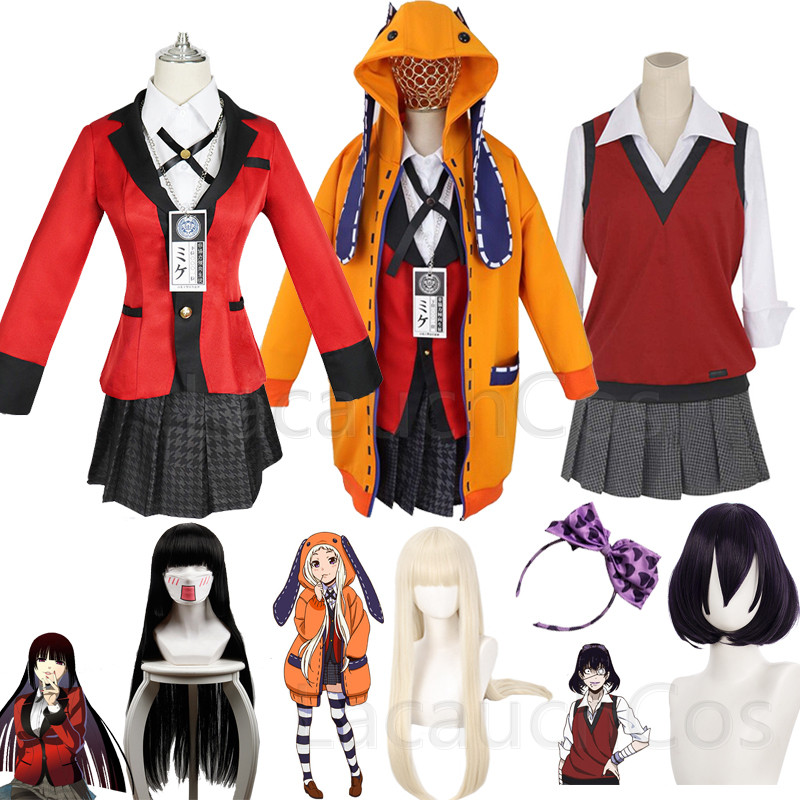 Anime Cosplay Yumeko - anime folle eccitazione Jabami Yumeko Cosplay