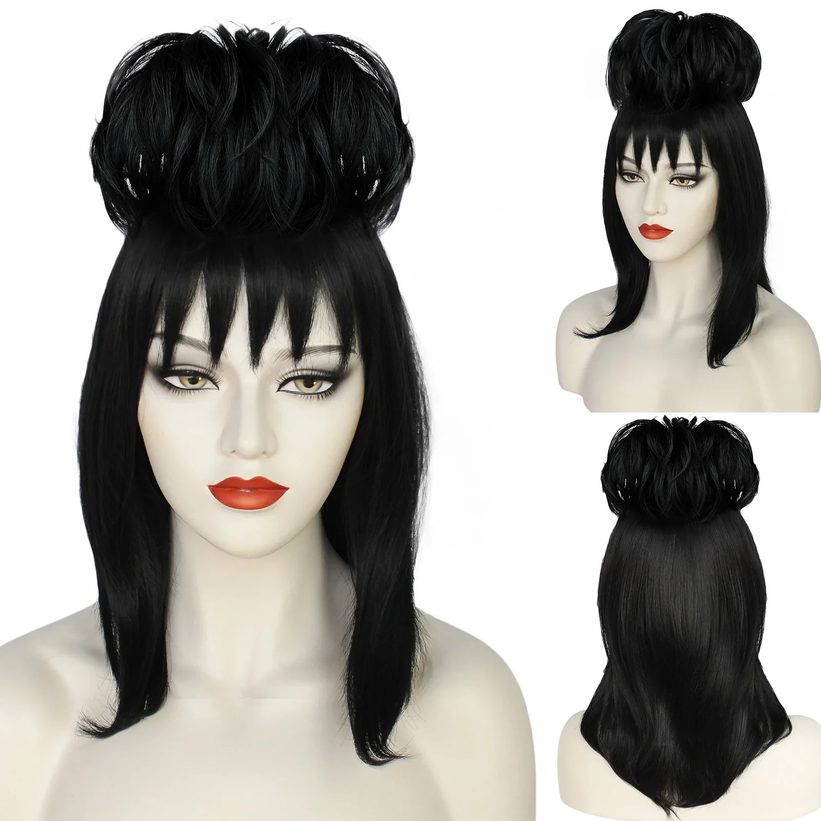 Lydia Deetz Parrucca Cosplay A - Anime Cosplay Girl With Black Hair recensione e prezzo