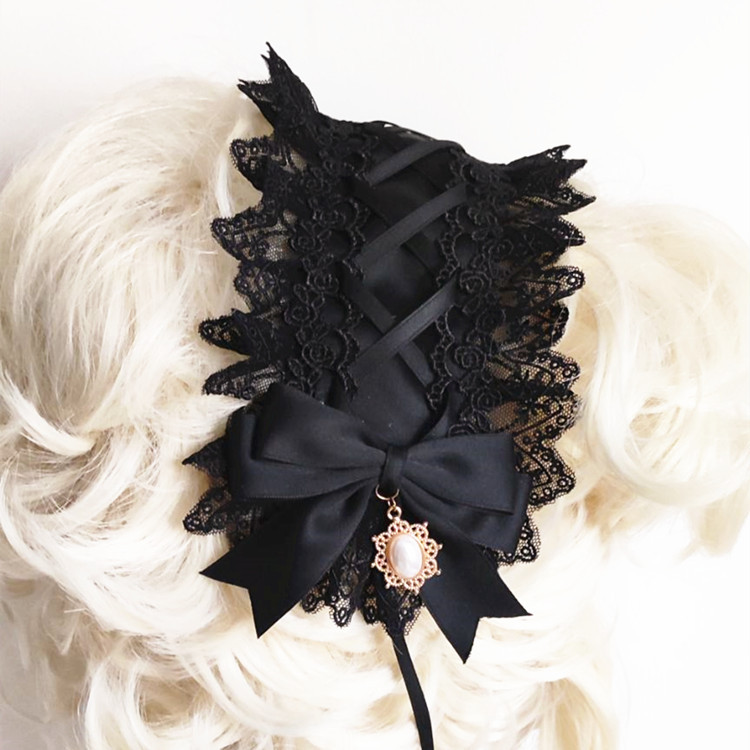 Fascia per capelli in pizzo Lo - Anime Cosplay Girl With Black Hair recensione e prezzo